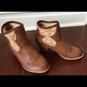 Lace ankle booties